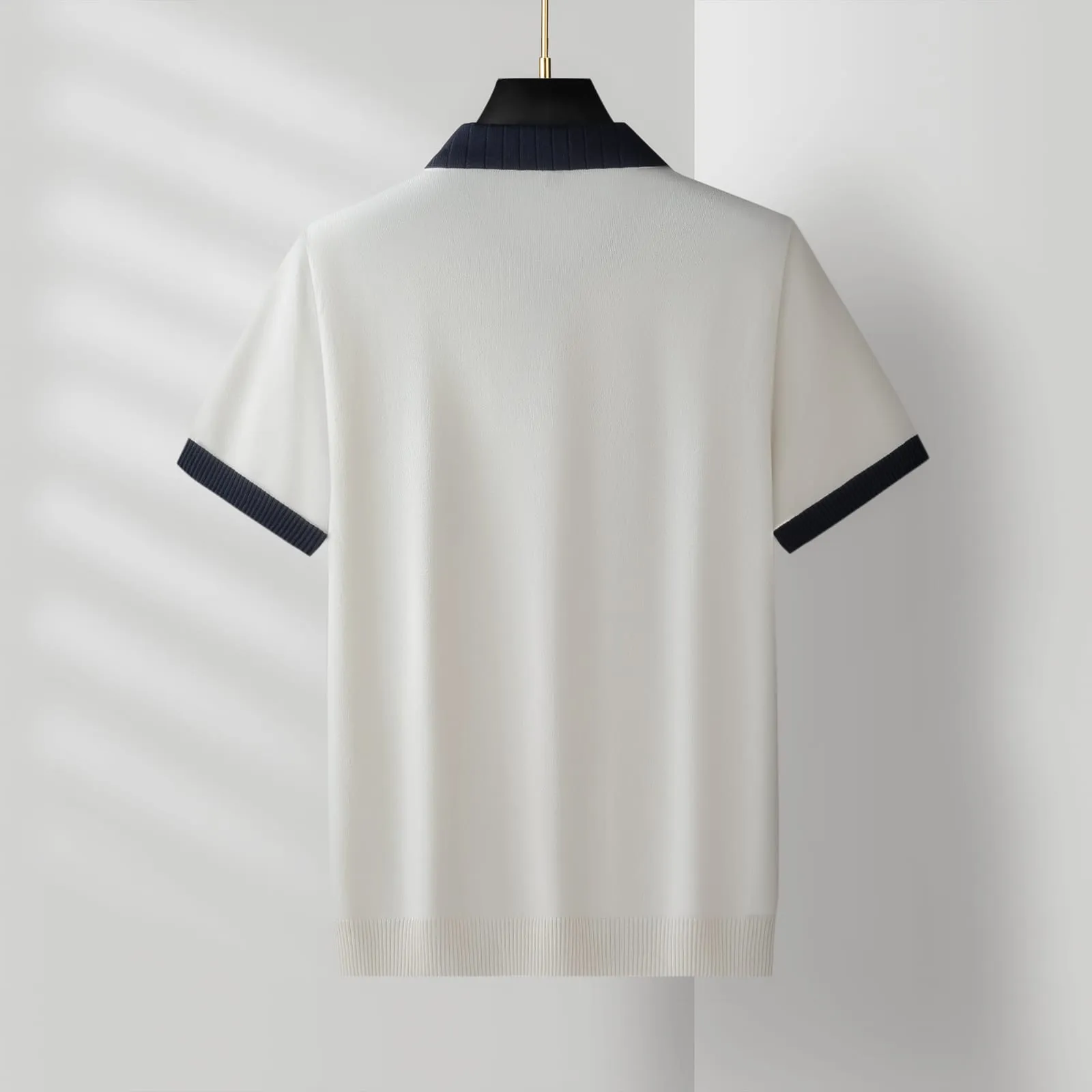 Merano Ribbed Knit Tee — Beige (view 2)