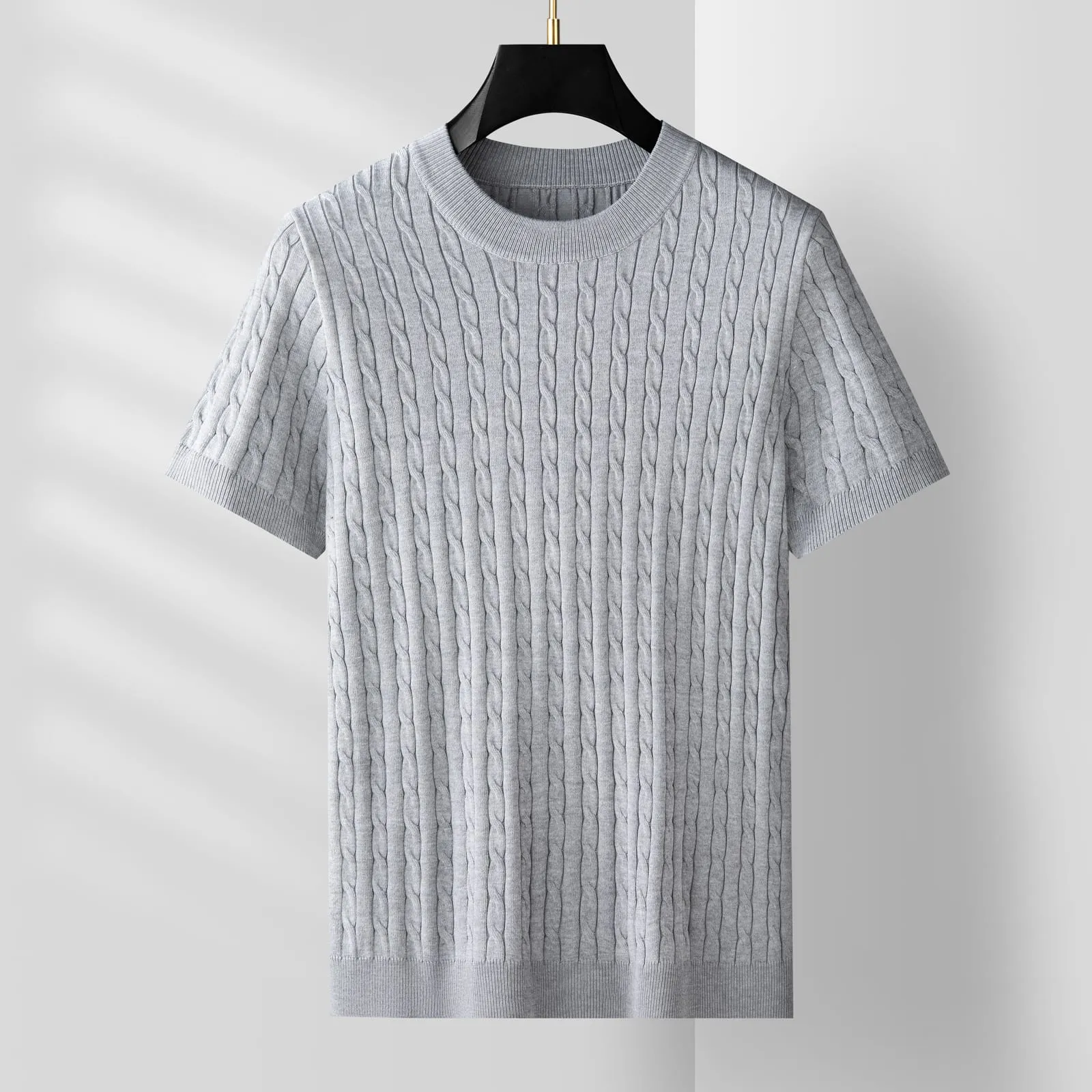Lugano Fine-Knit Tee — men's knit tee by ArcticKnit