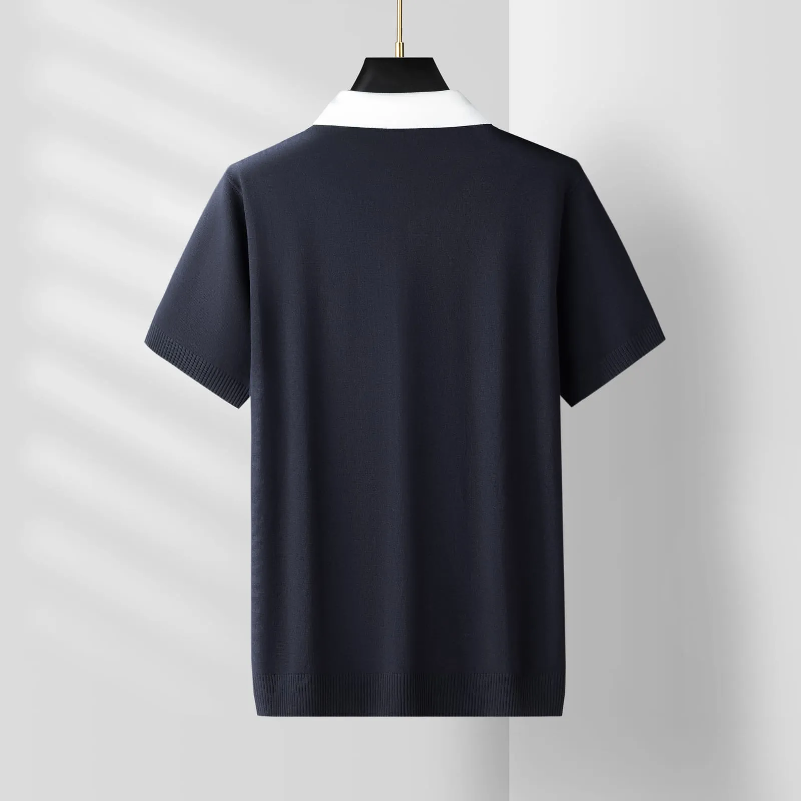 Fjord Fine-Knit Tee — Navy (view 2)