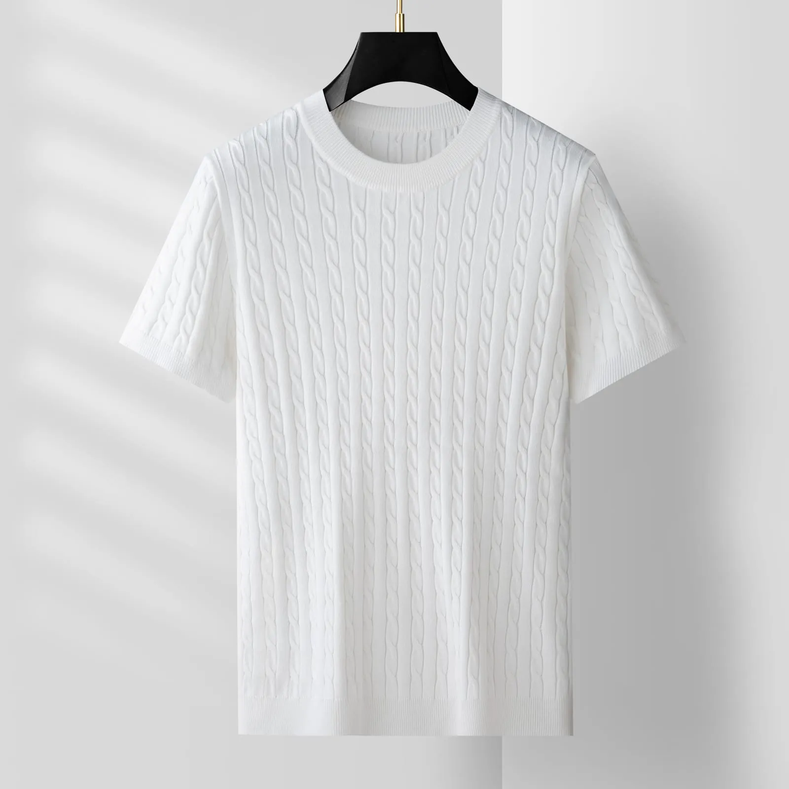 Lugano Fine-Knit Tee — White (view 1)